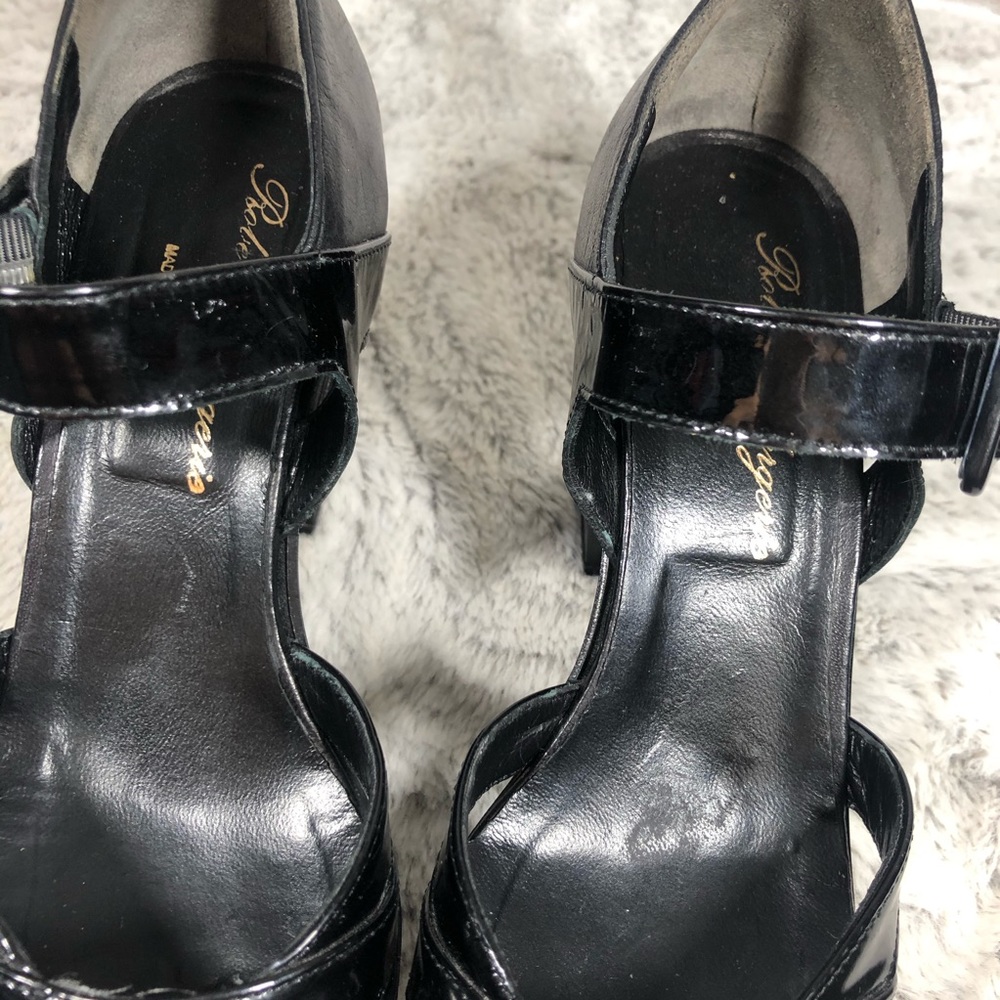 Platform Retro Round To Ankle Strap Acrylic Heels - image 3